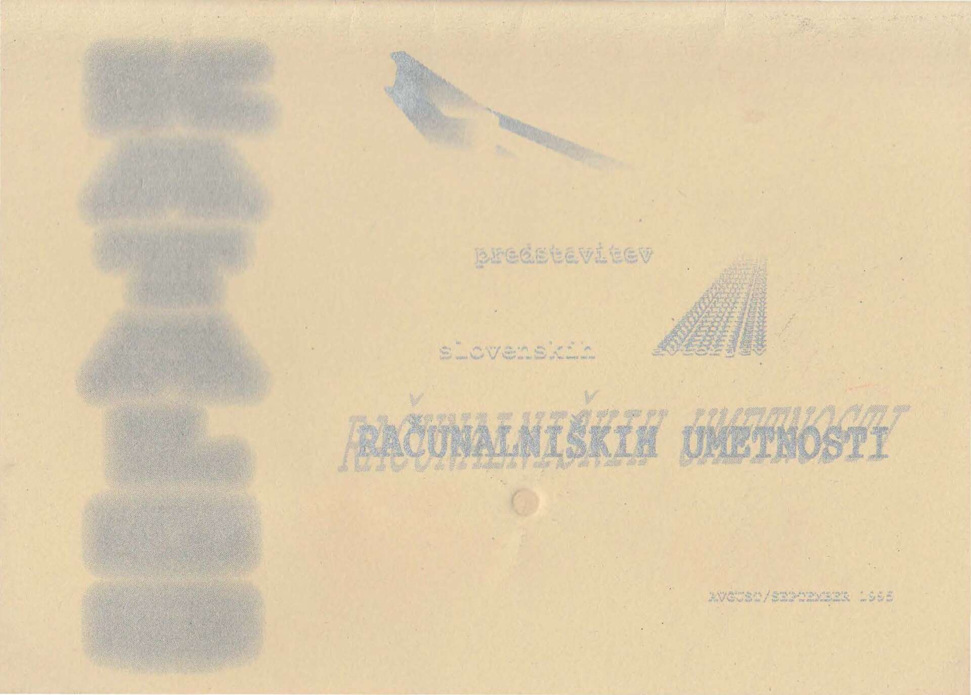 PREDSTAVITEV SLOVENSKIH RAČUNALNIŠKIH UMETNOSTI katalog 1995 Page 01